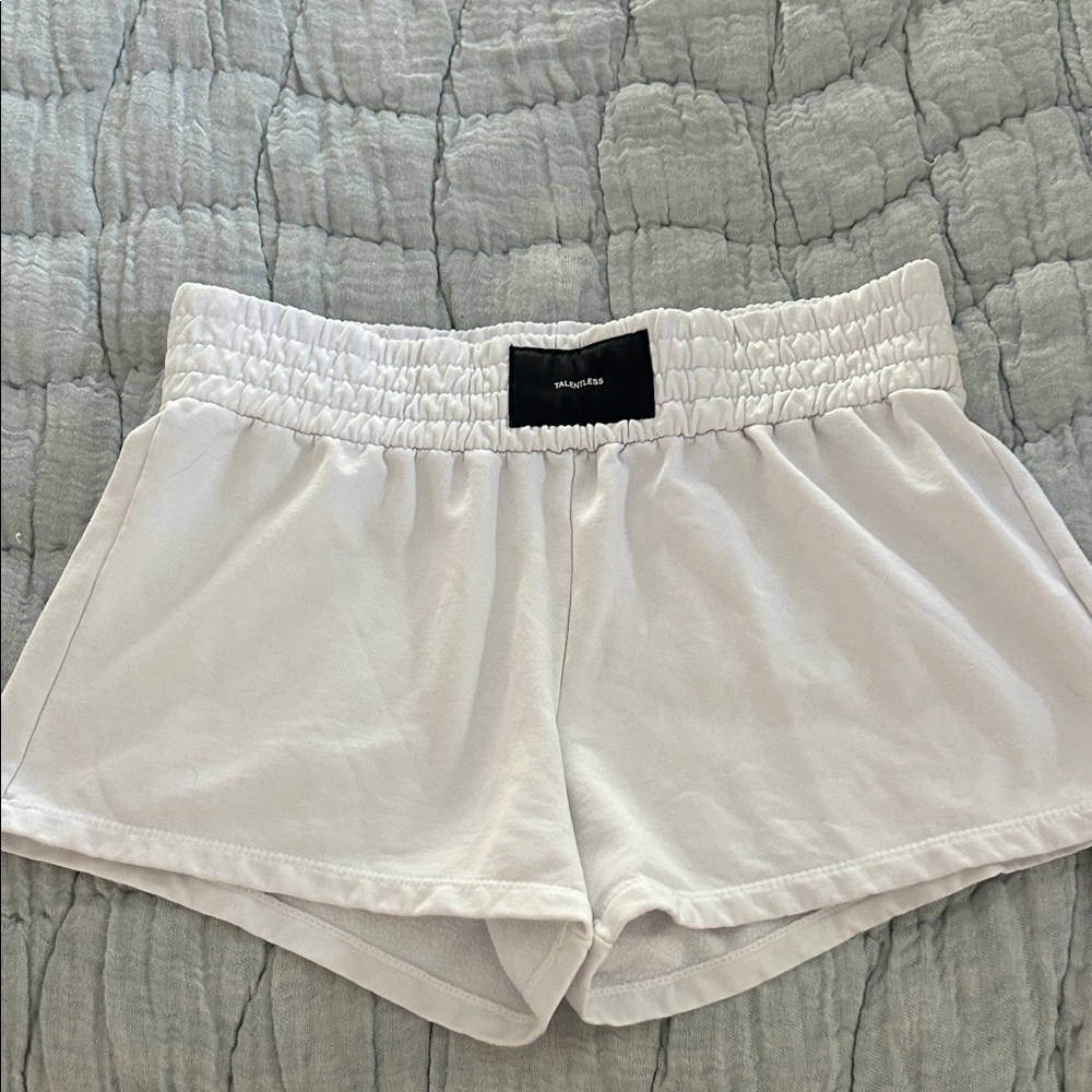 TALENTLESS Women's Athletic Shorts in White